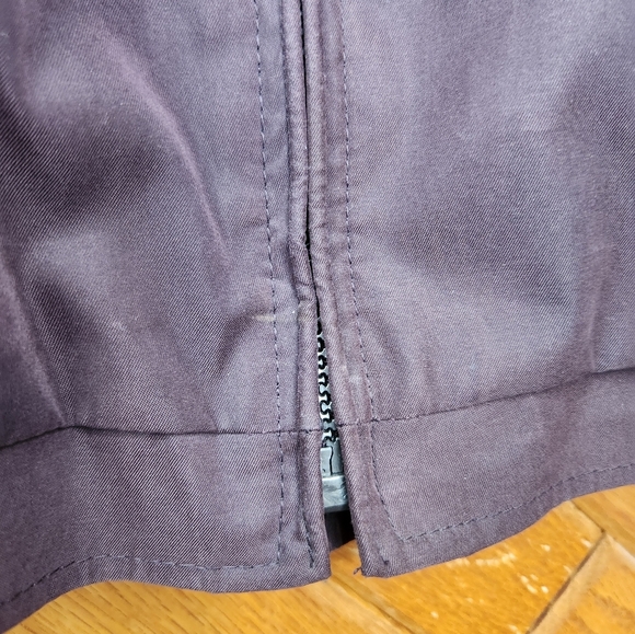 Liz Claiborne purple microfiber hoodless  zip up jacket size large - Picture 7 of 16